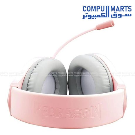 Redragon H260 Hylas pink RGB wired gaming headset with noise cancelling mic