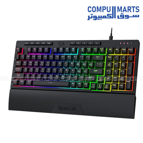 Redragon K515 PRO Shiva RGB wireless gaming keyboard 98 keys macro anti-ghosting detachable wrist rest black