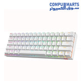 K530W RGB PRO – 60% Mechanical Keyboard – Redragon – Wireless RGB White Compact Gaming Keyboard
