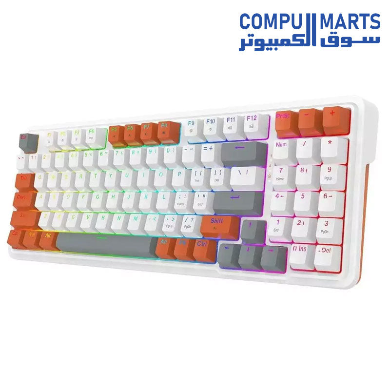 Redragon K664 GLORIA RGB Mechanical Gaming Keyboard, Red Redragon K664 GLORIA RGB Mechanical Gaming Keyboard, Red