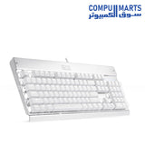 Redragon KG010 Full Size Mechanical Gaming Keyboard Black with Brown Switches and White LED Backlighting