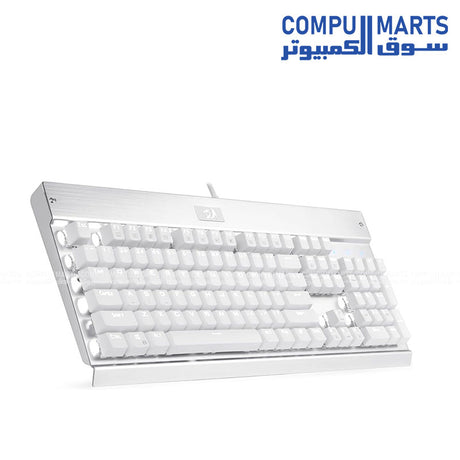 Redragon KG010 Full Size Mechanical Gaming Keyboard Black with Brown Switches and White LED Backlighting