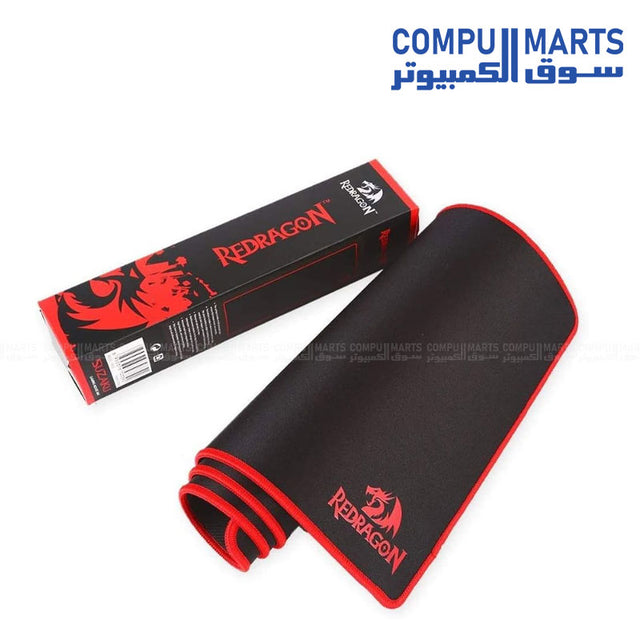 Redragon P003 Suzaku extended gaming mouse pad black red