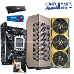 Ryzen 7 9800X3D ITX Gaming PC with RTX 5080, 64GB DDR5 RAM, 1TB NVMe SSD, Cooler Master NCORE 100 MAX Case