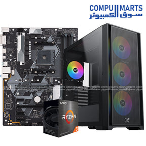 Ryzen 5 5600X & Asus Prime B450 PLUS  & SSD NVME 256 & MASTER XII + 600 WATT &RAM 8x2 fury 3200 Bundle
