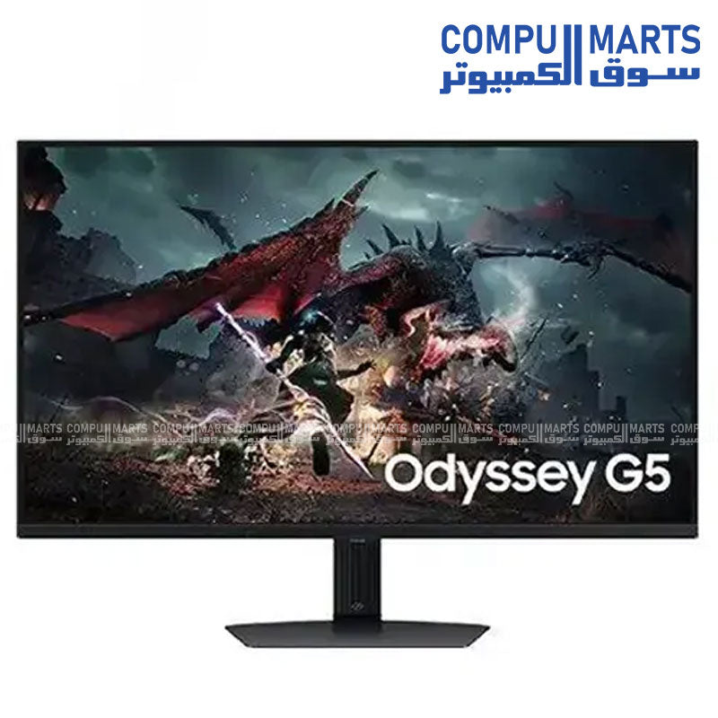 Samsung Odyssey G5 G50D LS27DG502EUXEN 27 Inch QHD Fast IPS Gaming Monitor 180Hz 1ms DisplayHDR 400 FreeSync G-Sync Compatible