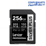 Pro Silver SDXC 64GB – Memory Card – Lexar – 205MB/s Read – 150MB/s Write – UHS-I – U3 – V30 – Full HD / 4K

