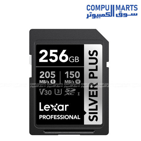 Pro Silver SDXC 64GB – Memory Card – Lexar – 205MB/s Read – 150MB/s Write – UHS-I – U3 – V30 – Full HD / 4K

