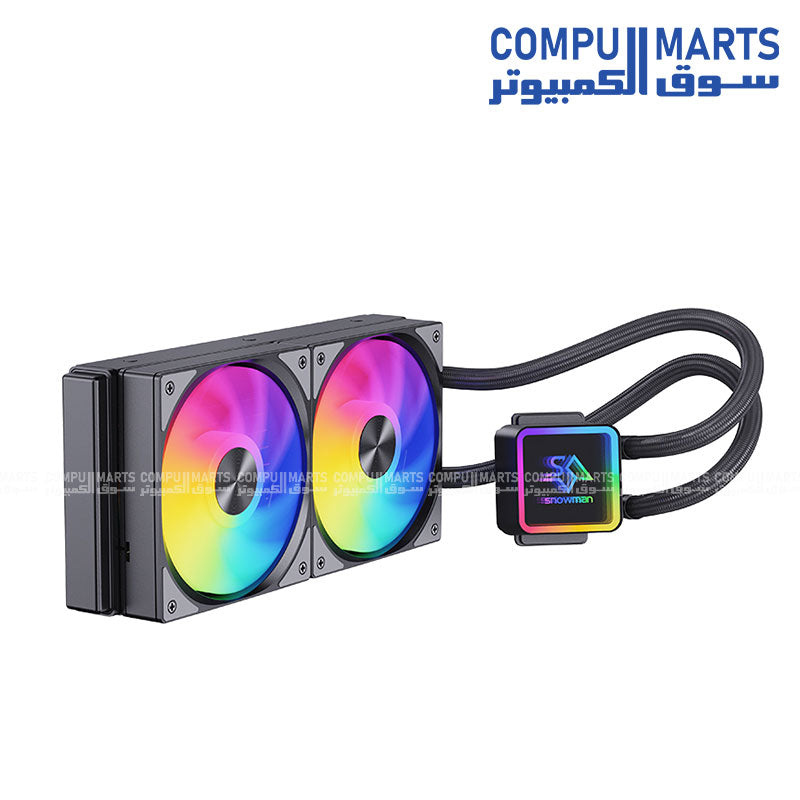 SNOWMAN KS240-RGB-BK 250W CPU Water Cooling with 120x120x25mm Fan