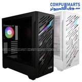 XPG Starker Air BTF Mid Tower PC Case – Tempered Glass, 4×120mm ARGB Fans, USB-C, E-ATX Support – Black/White – Egypt