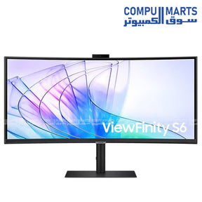 Samsung LS34C650VAMXUE – 34 Inch Curved Monitor – UWQHD 3440x1440 – VA Panel – 100Hz – USB-C 90W – Built-in Camera – Black