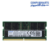 Samsung 16GB DDR5 6400MHz PC5-51200 CSODIMM Laptop RAM M435R2GA3PB1-CCP available in Egypt