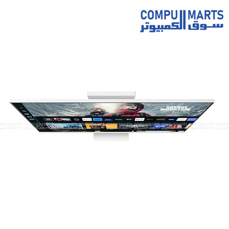 Samsung 32 inch M8 UHD 4K smart monitor white with built-in smart apps, WiFi connectivity, and slim modern design
