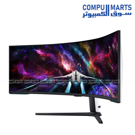 Samsung 57 inch Odyssey Neo G9 curved 8K 240Hz Mini LED gaming monitor front view