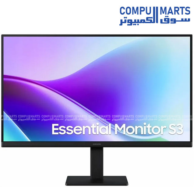Samsung Essential S3 S32GF 27 Inch FHD IPS Monitor with 120Hz refresh rate, 1920×1080 resolution, dual HDMI connectivity, and borderless display design in Egypt