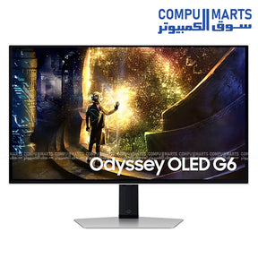 Samsung Odyssey OLED G6 G61SD 27" QHD 240Hz Gaming Monitor – Front & Side View