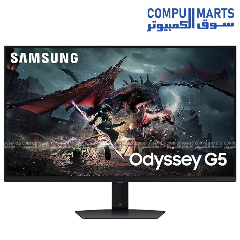 Samsung Odyssey G5 G50F LS32FG502EMXUE 32" QHD Gaming Monitor, IPS, 180Hz, 1ms, HDR10, FreeSync, G-SYNC Compatible, DisplayPort, HDMI