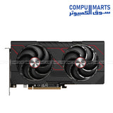 بطاقة رسومات Sapphire PULSE RX 9060 XT سعة 16 جيجابايت OC - HDMI، DP2.1، PCIe5 GPU