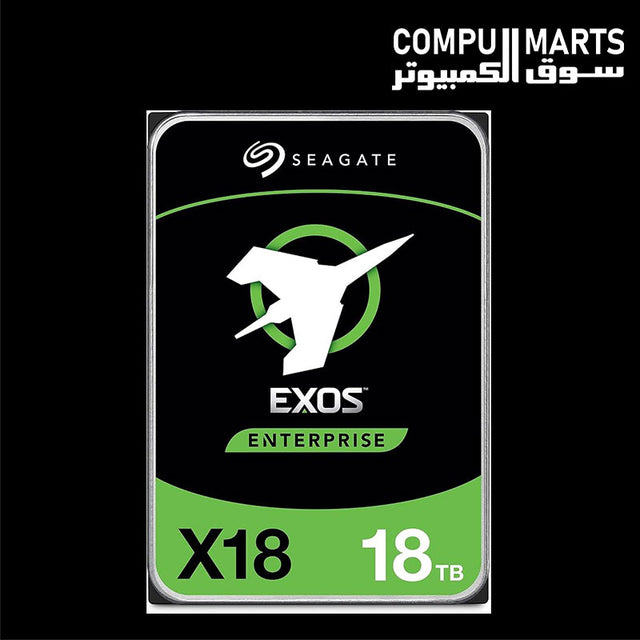 Seagate EXOS 7E10 SATA 3.5 inch 8TB internal mechanical hard drive in black for desktop and server