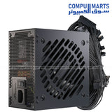 Reliable Seasonic 850W power supply featuring fixed black braided cables full range AC input and 120mm cooling fan support