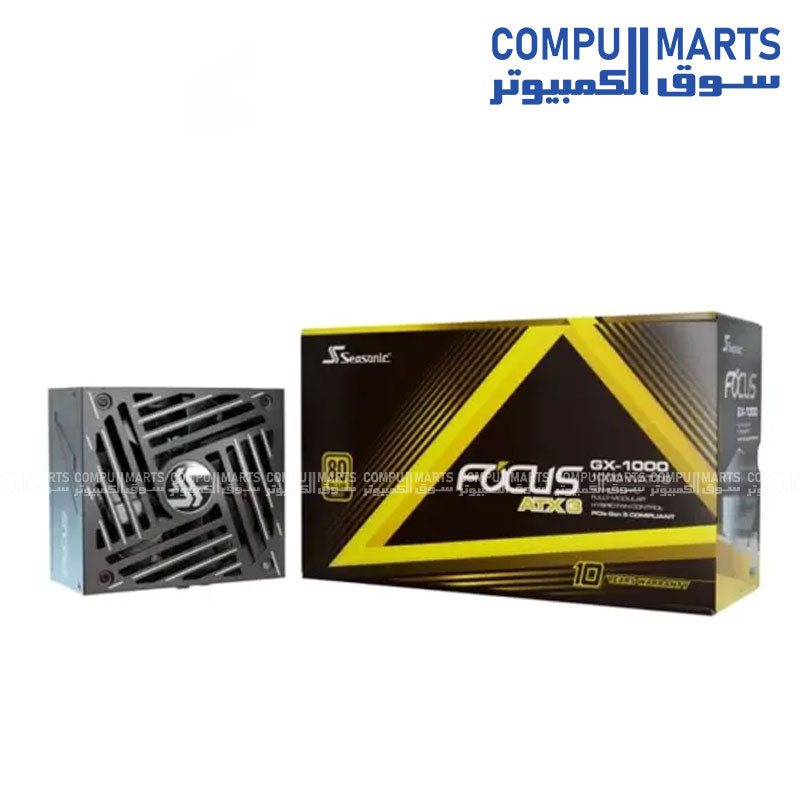 PSU SEASONIC FOCUS GX-1000 ATX3 1000W 80 PLUS GOLD FULLU MODULAR - BLACK
