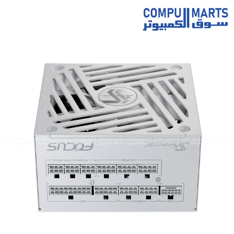 Seasonic Focus GX-850 ATX3 850W Power Supply with ATX 3.1 support, 80 Plus Gold certification, fully modular braided cables, and Digital Hybrid Fan Control available in Egypt