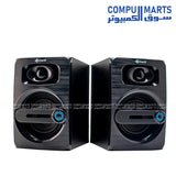 Kisonli T-010 USB 2.0 compact stereo speaker with LED light in Egypt