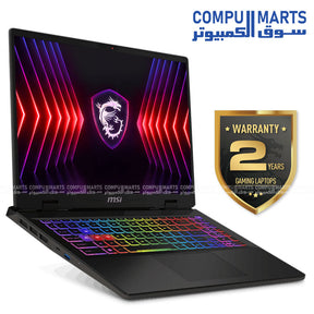 MSI Sword 16 B14VFKG – Intel Core i9-14900HX – RTX 4060 8GB – 16GB DDR5 – 1TB SSD – 16-inch FHD+ 144Hz Gaming Laptop – Gray