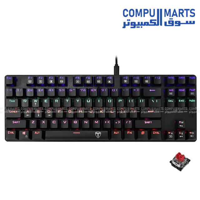 T-DAGGER Bora 87-key mechanical gaming keyboard Red Switch