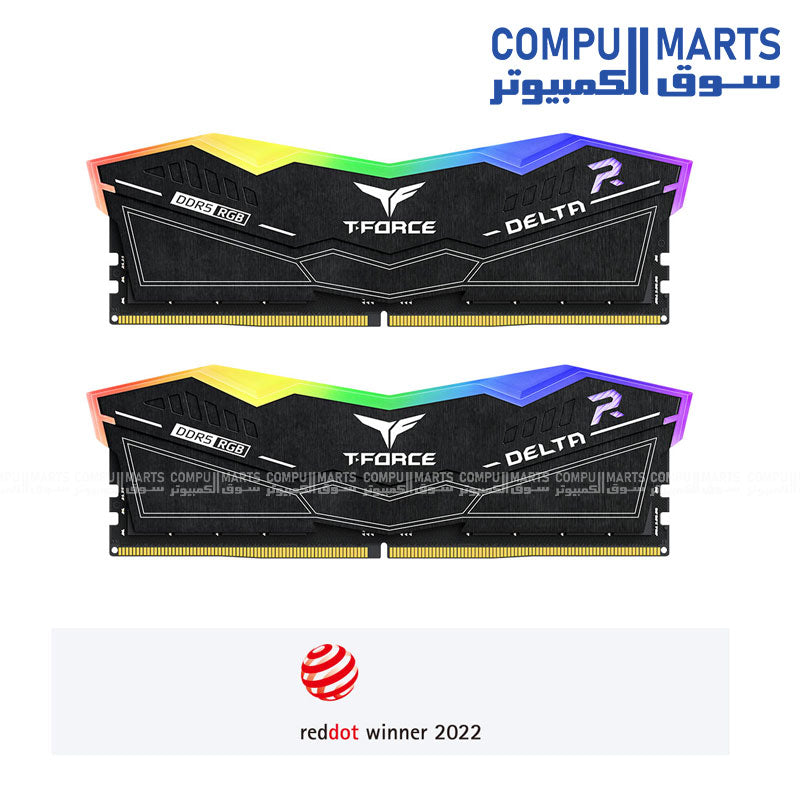 TEAMGROUP T-FORCE DELTA RGB DDR5 32GB – Desktop Memory – TEAMGROUP – 6000MHz CL32 RGB RAM