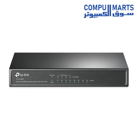 TL-SF1008P-SWITCHES-TP-Link-8-Port 10/100Mbps