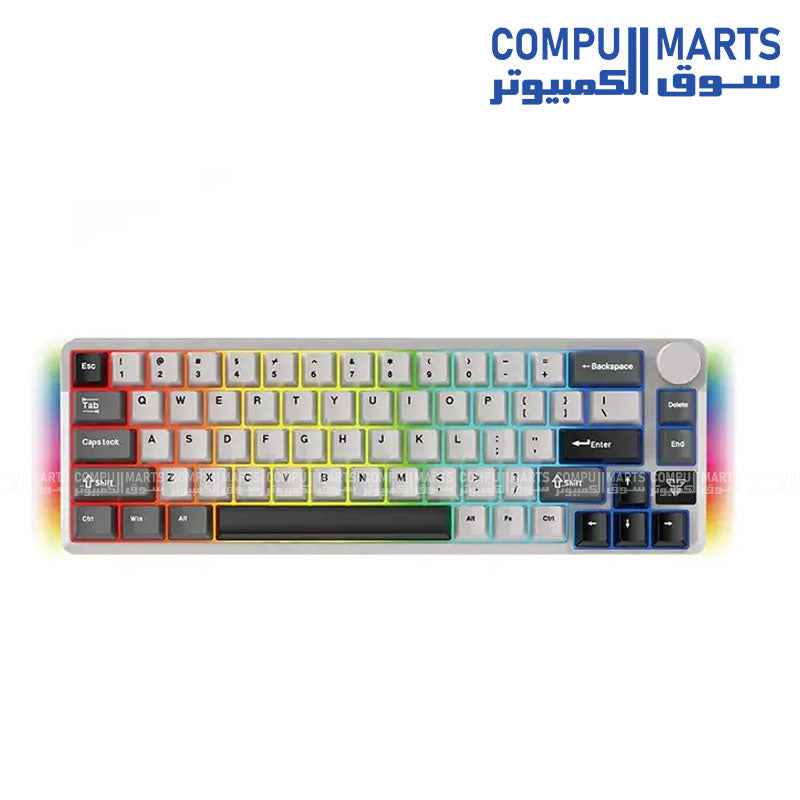 Fantech ATOM PRO MK919 Mechanical Gaming Keyboard Grey Red Switch Wireless