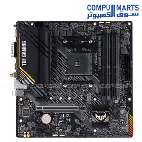 ASUS TUF Gaming A520M-PLUS WIFI Micro ATX AM4 Motherboard – M.2, Wi-Fi 5, HDMI, DisplayPort, USB 3.2 Gen 1, Aura Sync RGB