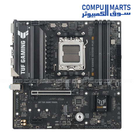 ASUS TUF GAMING A620AM-PLUS micro-ATX motherboard – AMD AM5 socket – supports Ryzen 9000/8000/7000 CPUs, DDR5 RAM, dual M.2 PCIe 4.0, Realtek 2.5Gb LAN, Aura Sync RGB – durable gaming motherboard in Egypt