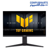 TUF Gaming Series 5 VG27AQME5F 27-inch QHD Fast-IPS panel monitor featuring 0.3ms response time and ELMB SYNC for reduced motion blur and clearer fast-paced visuals