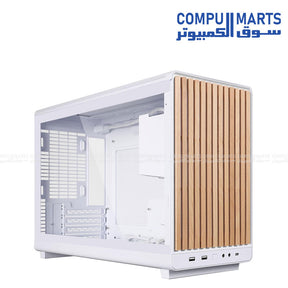Lian Li DAN A3-mATX Glass Edition Gaming Case with Steel, 3mm Tempered Glass, Wood construction, 415mm GPU support, available at Compumarts
