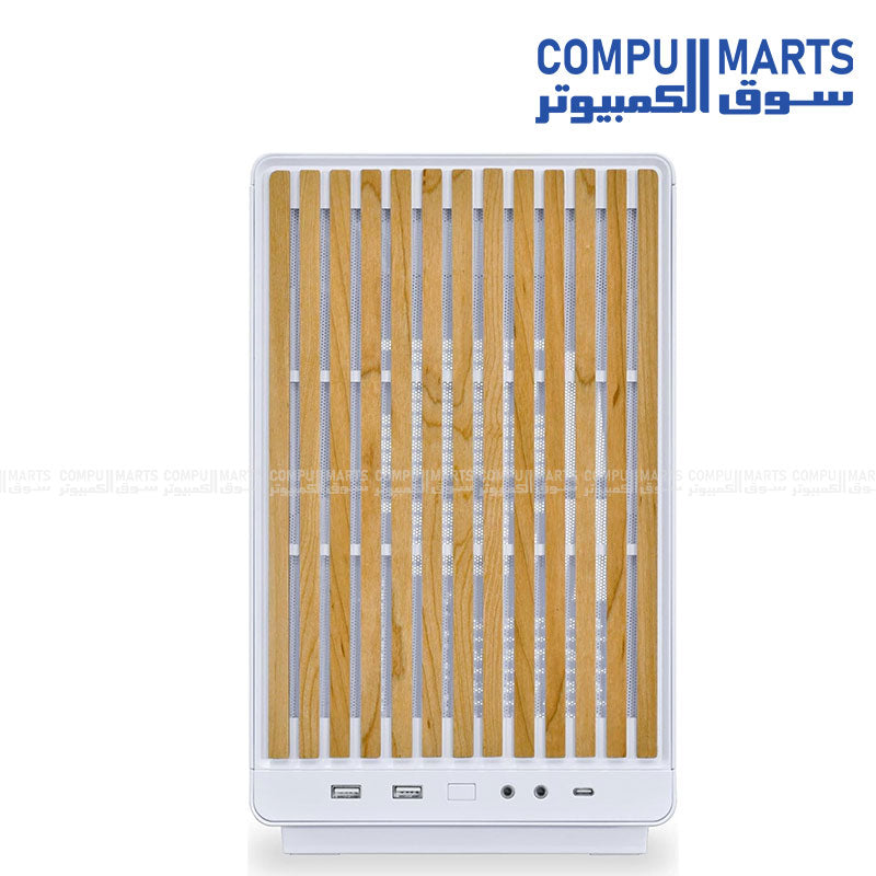 Lian Li DAN A3-mATX Glass Edition computer case featuring Steel, Tempered Glass, Wood materials and front USB Type-C connectivity from