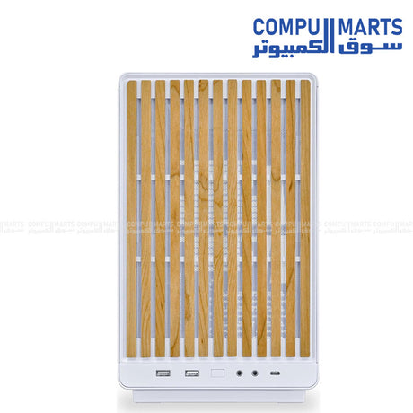 Lian Li DAN A3-mATX Glass Edition computer case featuring Steel, Tempered Glass, Wood materials and front USB Type-C connectivity from