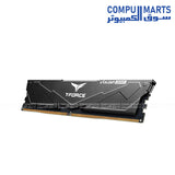 T-FORCE VULCAN 16GB DDR5 UDIMM memory featuring 6000MHz speed, CL38 timing, and aluminum heatspreader
