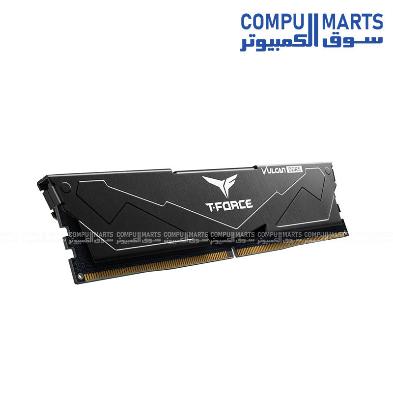 Teamgroup VULCAN DDR5 memory module with 16GB capacity, 1.25V operating voltage, and On-die ECC support