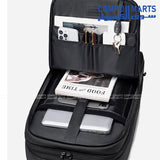 Water-resistant high-density Oxford fabric material on the Arctic Hunter LG00861 rolling business travel backpack