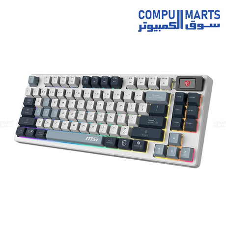 MSI FORGE GK600 TKL W SKY US 2.4 GHz wireless keyboard