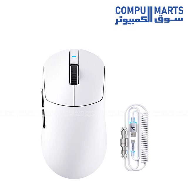 X8 PLUS Flagship Lightweight Gaming Mouse White and Black gaming mouse with triple-mode connectivity optical sensor RGB lighting up to 40000 DPI and 6 buttons
