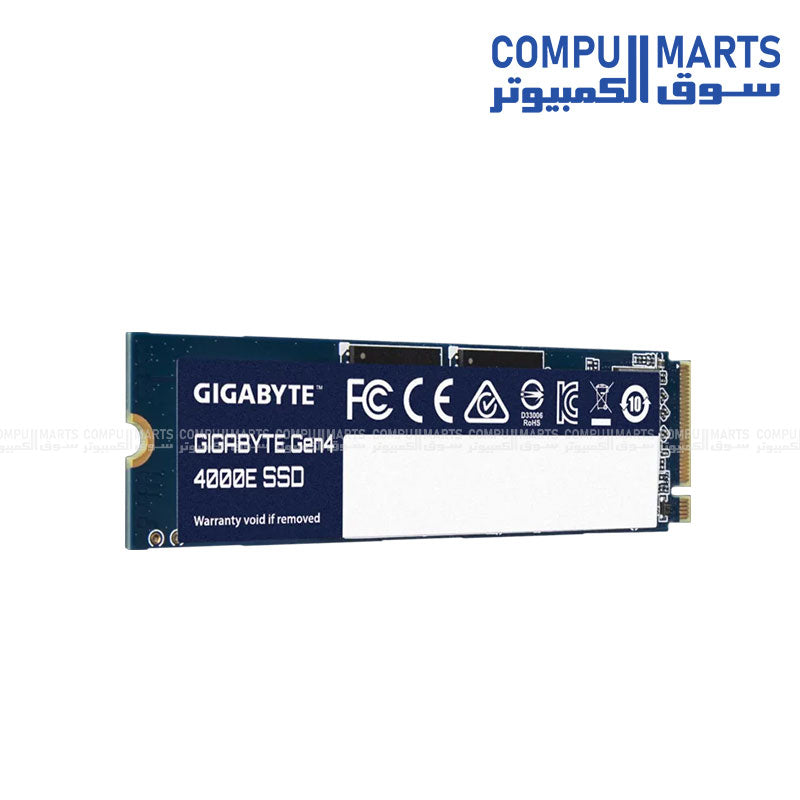 GIGABYTE Gen4 4000E storage drive with 500GB capacity and PCIe 4.0 x4 NVMe 1.4 interface for users searching PCIe Gen4 SSD in Egypt