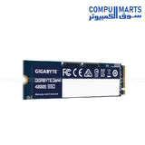 GIGABYTE Gen4 4000E storage drive with 500GB capacity and PCIe 4.0 x4 NVMe 1.4 interface for users searching PCIe Gen4 SSD in Egypt