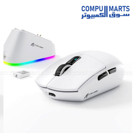 Black and White X11 mouse with 800-22000 DPI range, 1286440mm size and HUANO switch rated for White Spots 20 million times