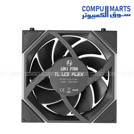 UNI FAN TL LCD FLEX 120mm Fan Black and White