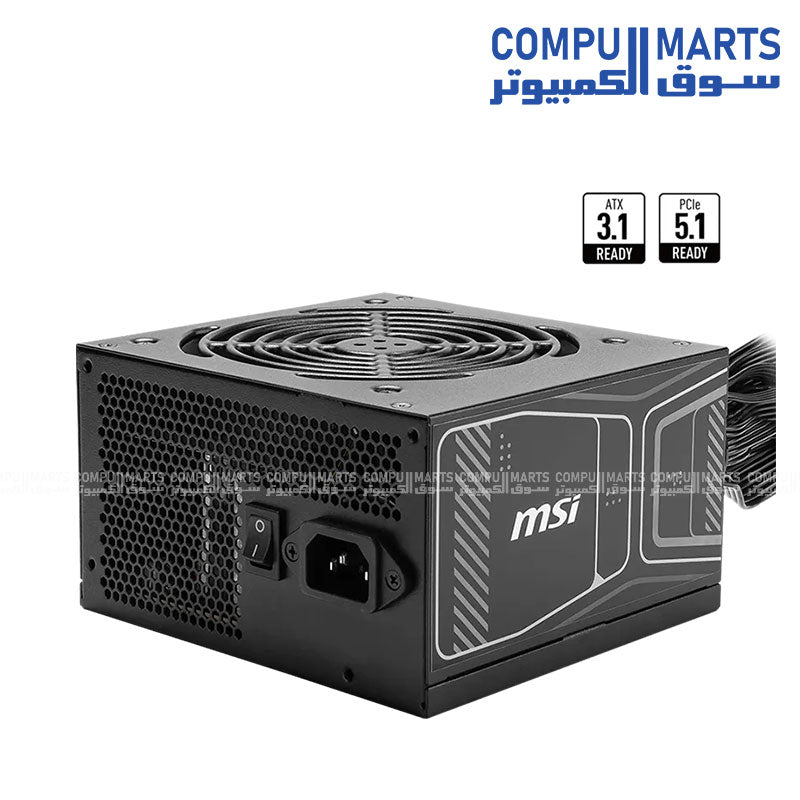 MSI MAG A750GN PCIE5 750W 80 PLUS Gold Power Supply Active PFC Non Modular