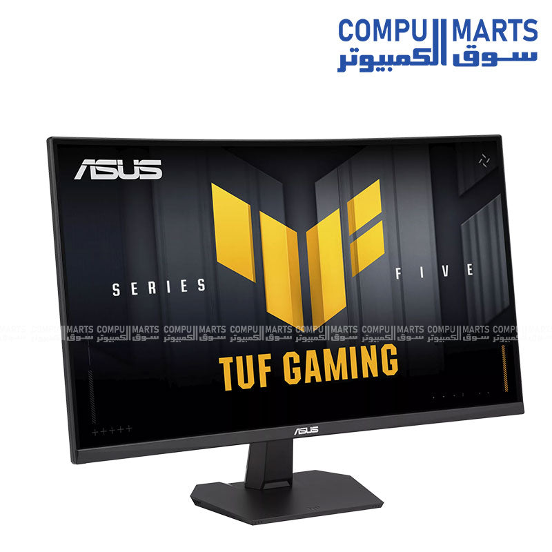 ASUS TUF Gaming VG27VQM5F 27-inch Curved Gaming Monitor close-up of curvature and thin bezels