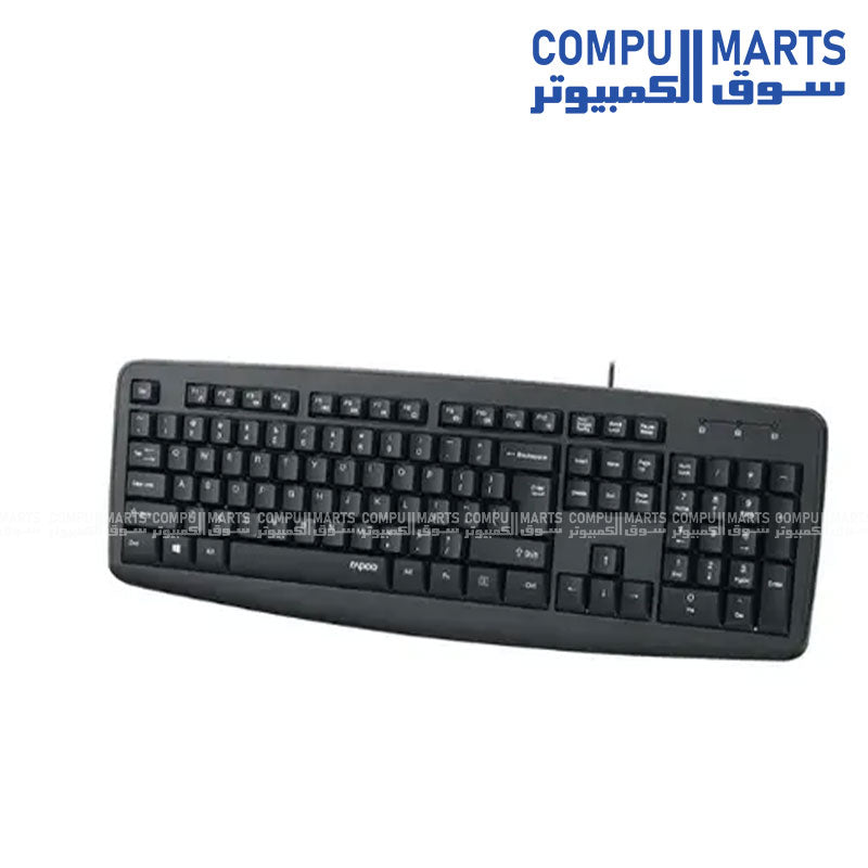 Rapoo NK2600 USB Wired Keyboard top view